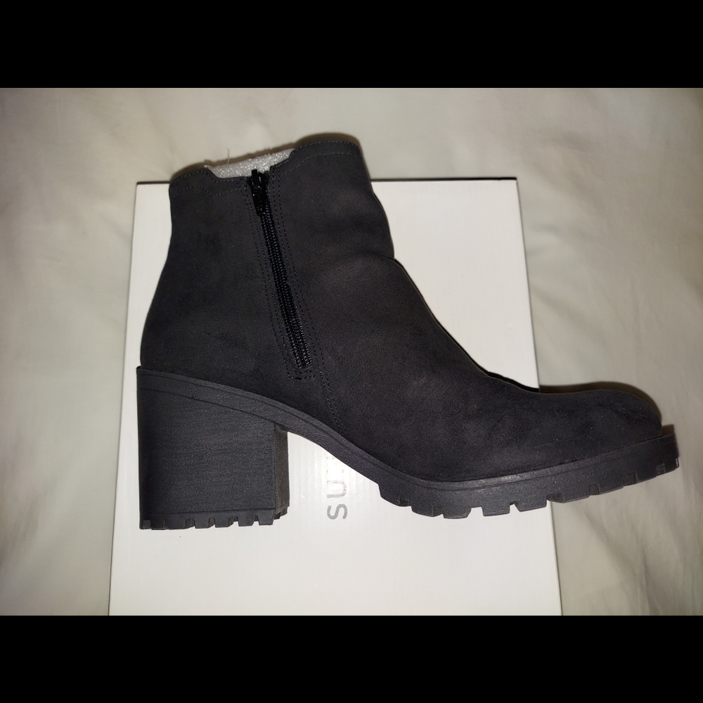 Chunky Black Booties